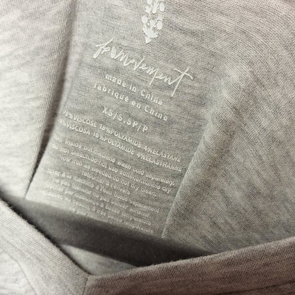 Free people movement Too good long sleeve cropped v neck tee gray athletic - Picture 3 of 5